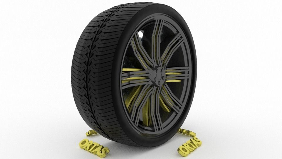 ORTAS CAR WHEEL RIM 96-97-98-99-100 GAME READY WHEEL 3D Model Collection_6