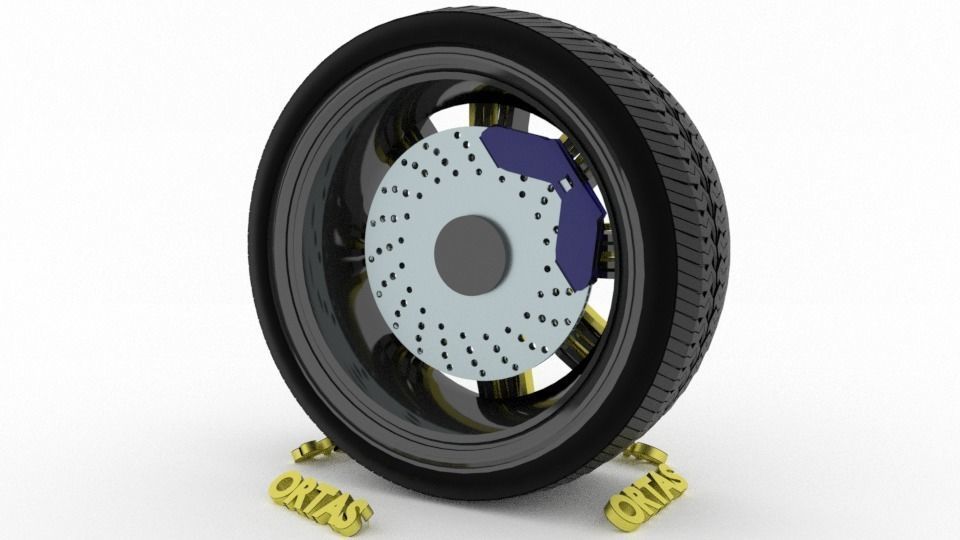 ORTAS CAR WHEEL RIM 96-97-98-99-100 GAME READY WHEEL 3D Model Collection_14