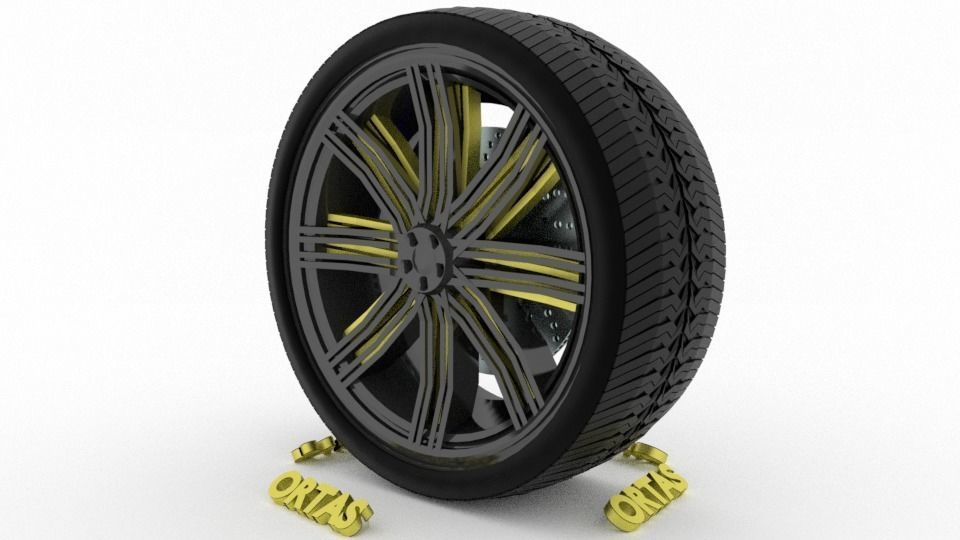 ORTAS CAR WHEEL RIM 96-97-98-99-100 GAME READY WHEEL 3D Model Collection_12