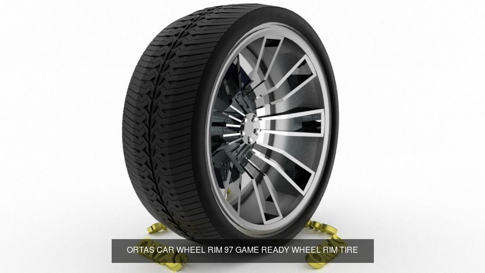 ORTAS CAR WHEEL RIM 96-97-98-99-100 GAME READY WHEEL 3D Model Collection_3