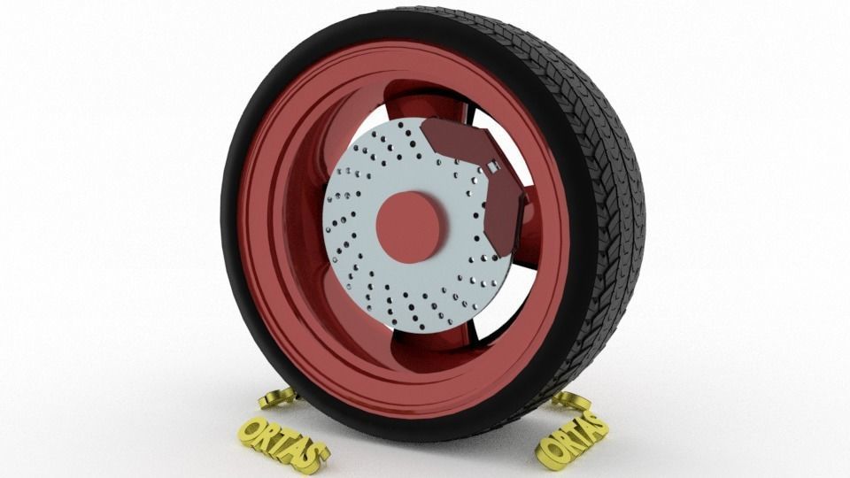 ORTAS CAR WHEEL RIM 96-97-98-99-100 GAME READY WHEEL 3D Model Collection_55