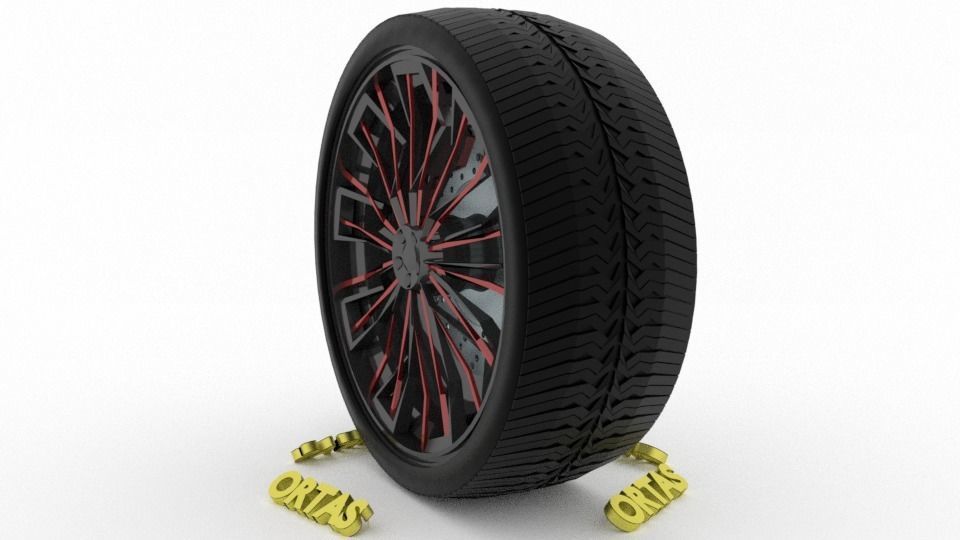 ORTAS CAR WHEEL RIM 96-97-98-99-100 GAME READY WHEEL 3D Model Collection_45