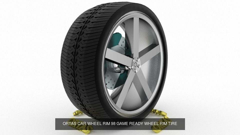 ORTAS CAR WHEEL RIM 96-97-98-99-100 GAME READY WHEEL 3D Model Collection_2