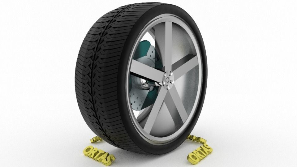 ORTAS CAR WHEEL RIM 96-97-98-99-100 GAME READY WHEEL 3D Model Collection_26