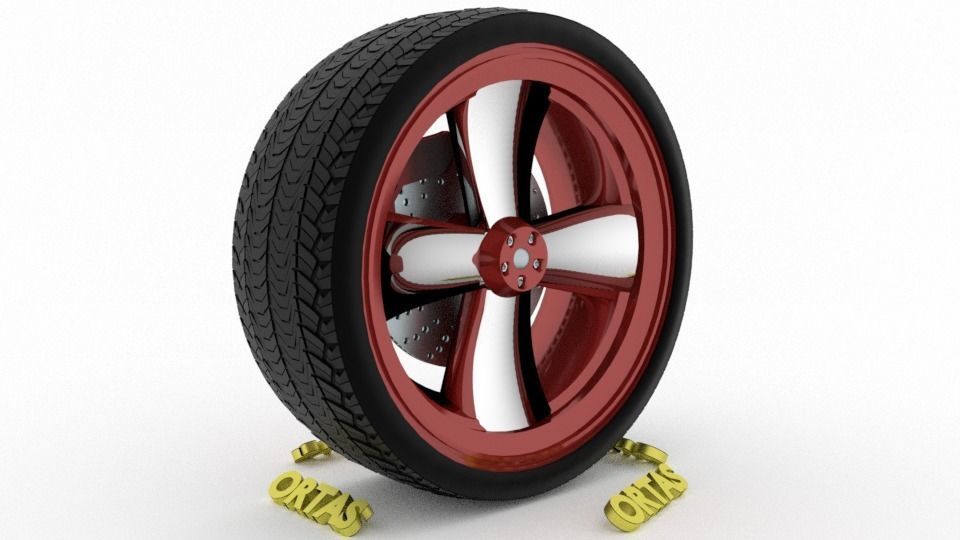 ORTAS CAR WHEEL RIM 96-97-98-99-100 GAME READY WHEEL 3D Model Collection_47