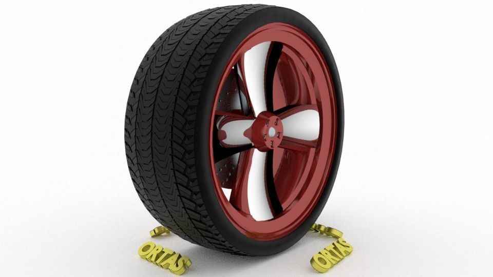 ORTAS CAR WHEEL RIM 96-97-98-99-100 GAME READY WHEEL 3D Model Collection_46