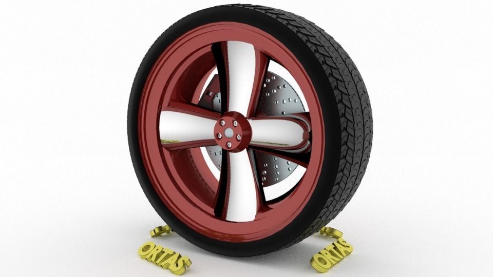 ORTAS CAR WHEEL RIM 96-97-98-99-100 GAME READY WHEEL 3D Model Collection_51