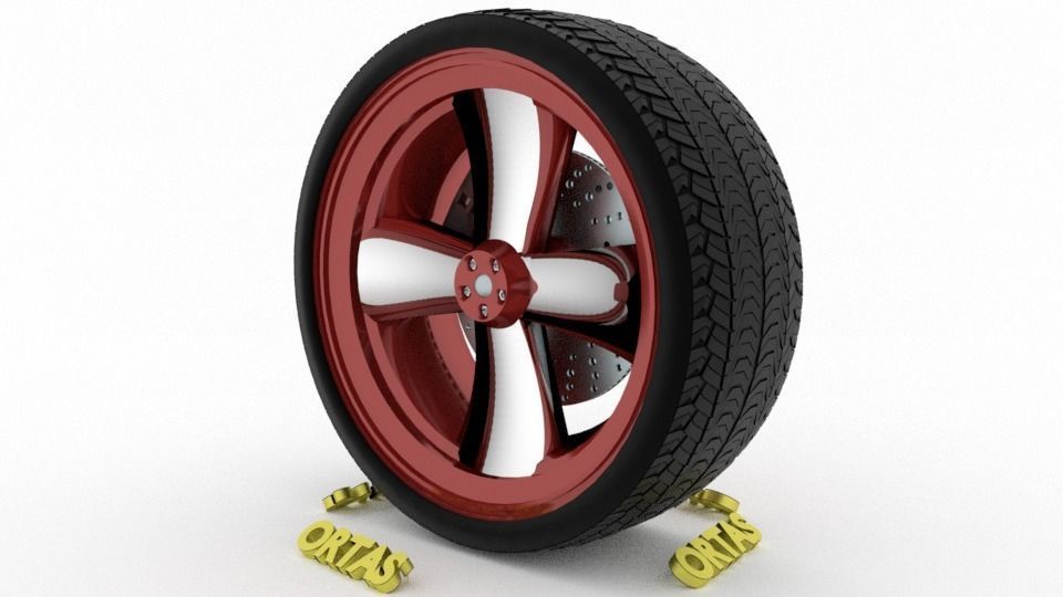 ORTAS CAR WHEEL RIM 96-97-98-99-100 GAME READY WHEEL 3D Model Collection_52
