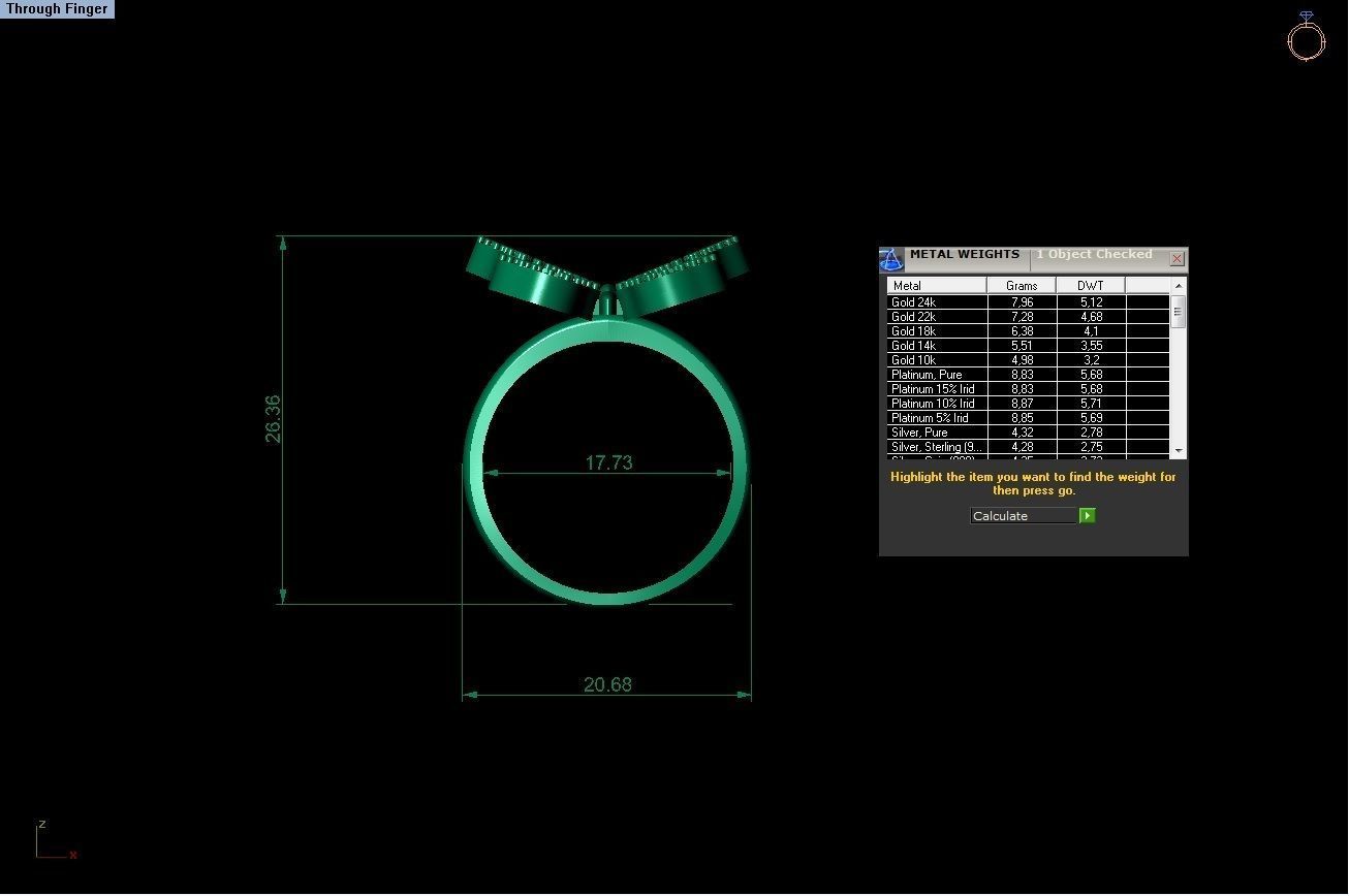 butterfly fashion ring 3D print model_6