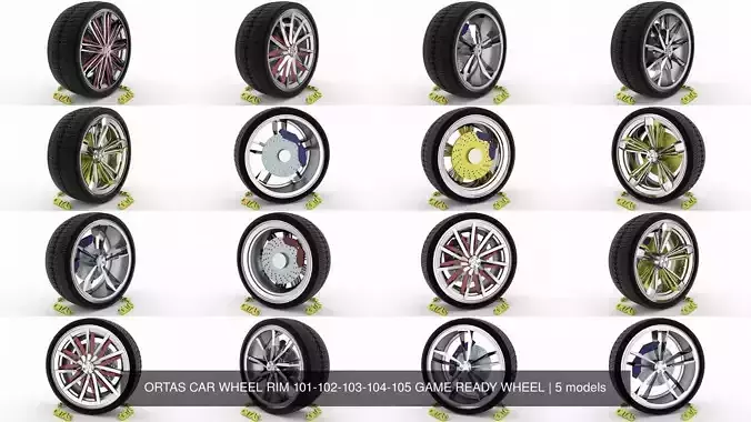 ORTAS CAR WHEEL RIM 101-102-103-104-105 GAME READY WHEEL