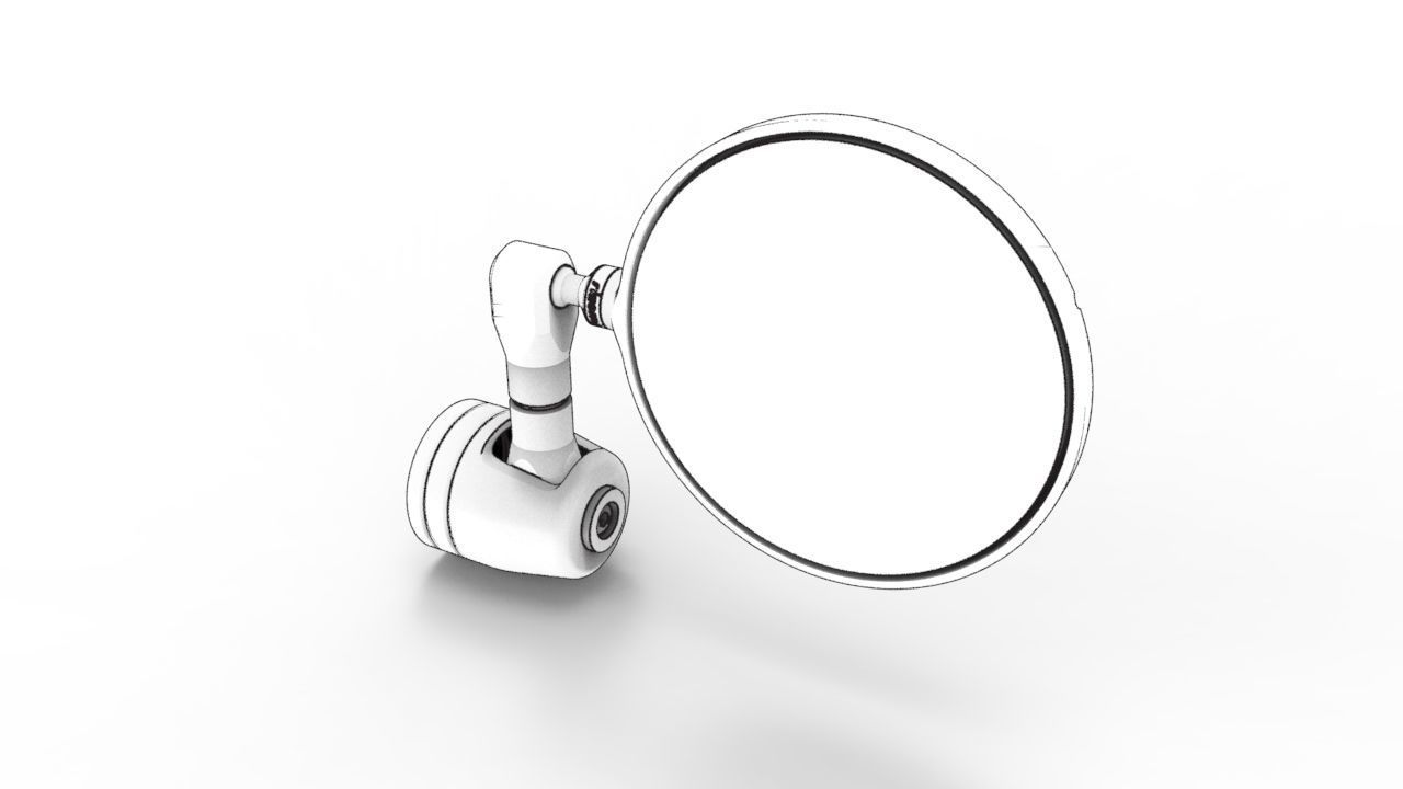 Rizoma Spy-R Bar End Mirror 3D model_3