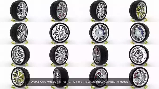 ORTAS CAR WHEEL RIM 106-107-108-109-110 GAME READY WHEEL