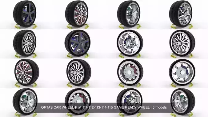 ORTAS CAR WHEEL RIM 111-112-113-114-115 GAME READY WHEEL