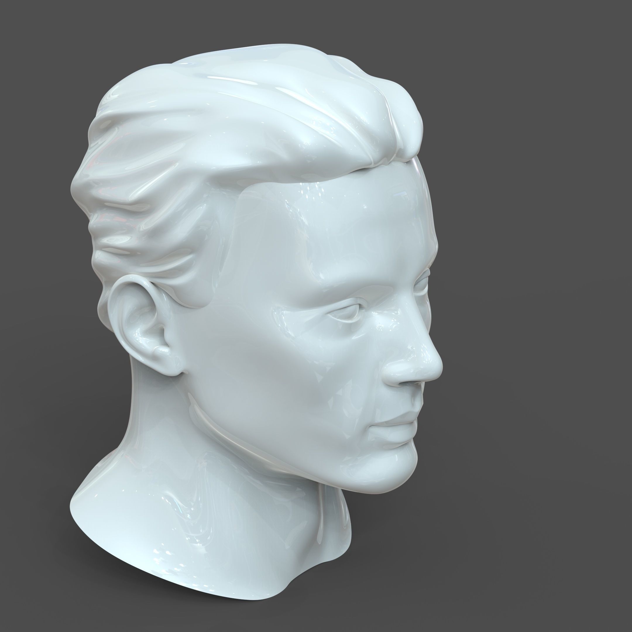 CAD Male Head Model M2P1D0V1head 3D model_5