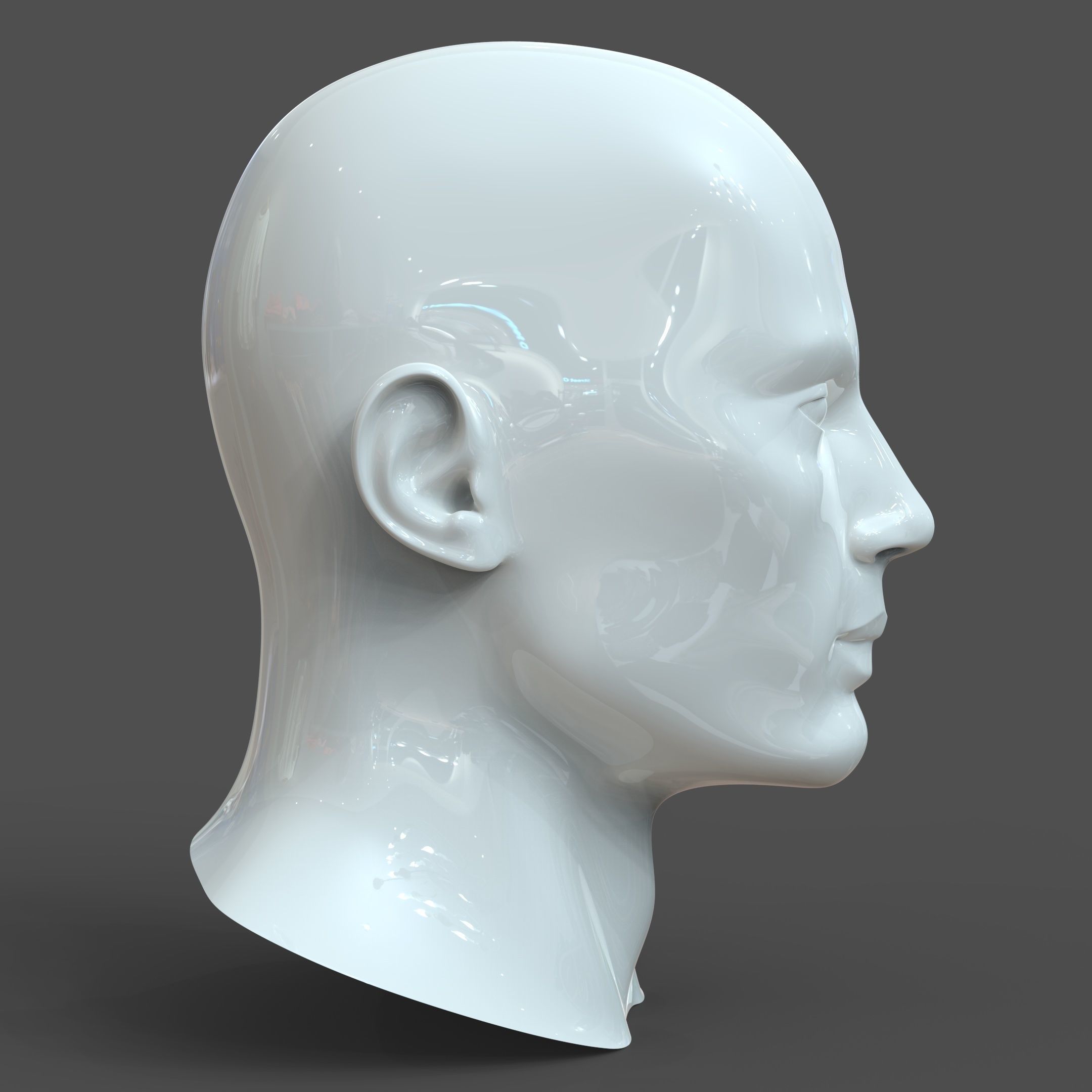 CAD Male Head Model M2P1D0V1head 3D model_3