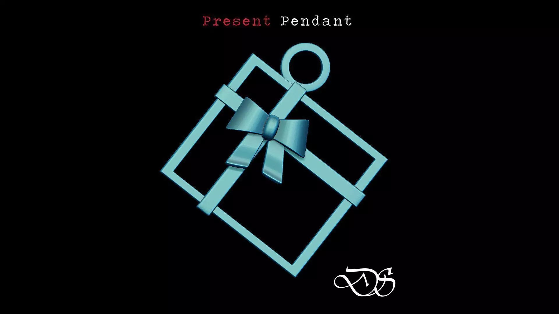 3d printable Christmas Present Pendant 3D print model_0