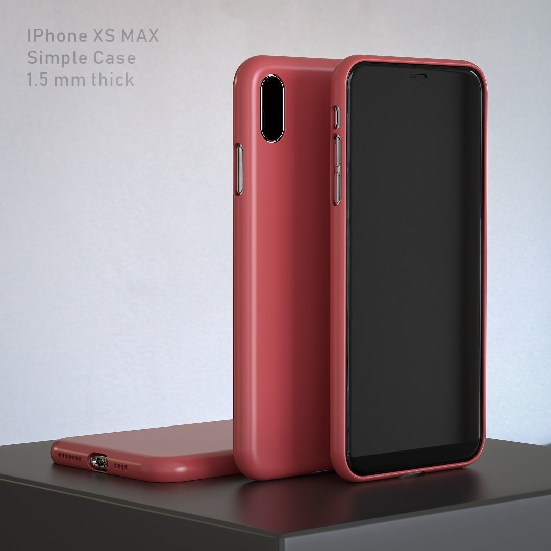 IPhone XS MAX Case 3D print model_0