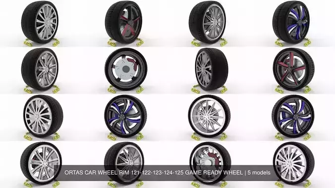 ORTAS CAR WHEEL RIM 121-122-123-124-125 GAME READY WHEEL