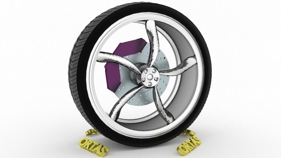 ORTAS CAR WHEEL RIM 131-132-133-134-135 GAME READY WHEEL 3D Model Collection_29