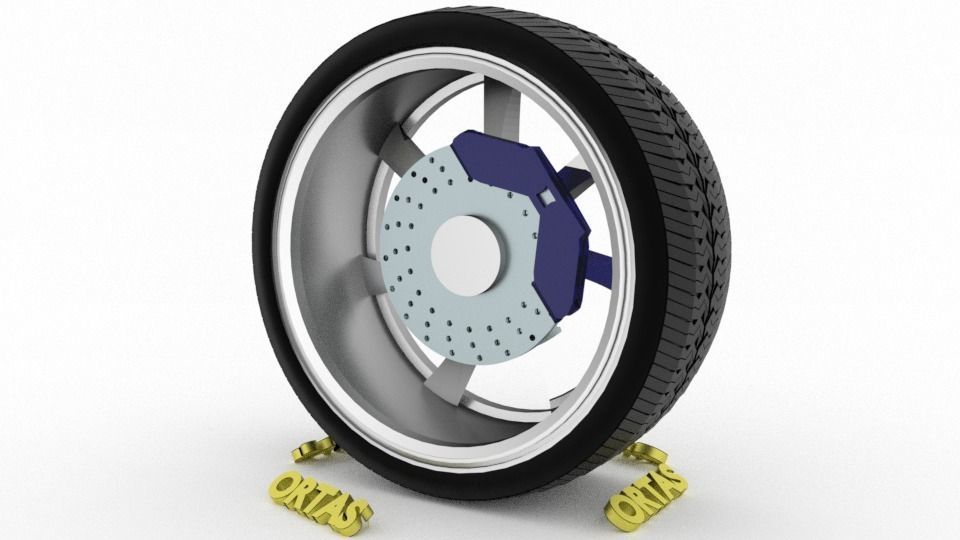 ORTAS CAR WHEEL RIM 131-132-133-134-135 GAME READY WHEEL 3D Model Collection_45