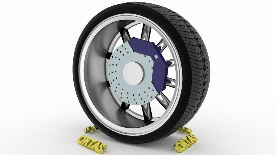 ORTAS CAR WHEEL RIM 131-132-133-134-135 GAME READY WHEEL 3D Model Collection_54