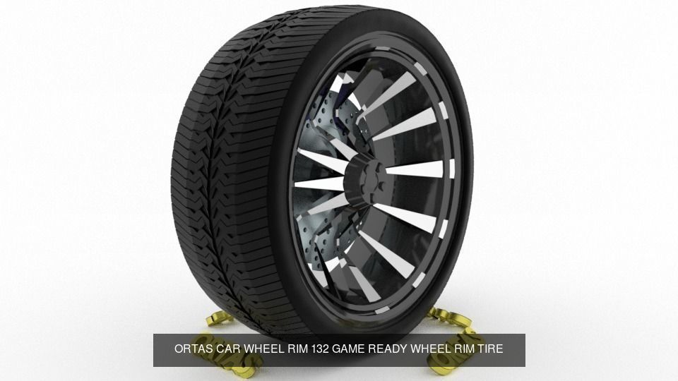ORTAS CAR WHEEL RIM 131-132-133-134-135 GAME READY WHEEL 3D Model Collection_4