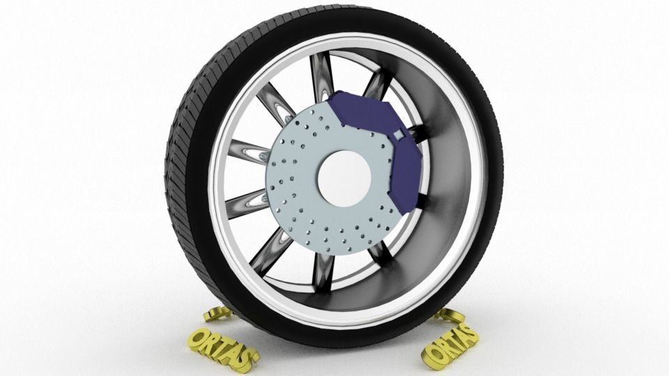 ORTAS CAR WHEEL RIM 131-132-133-134-135 GAME READY WHEEL 3D Model Collection_55