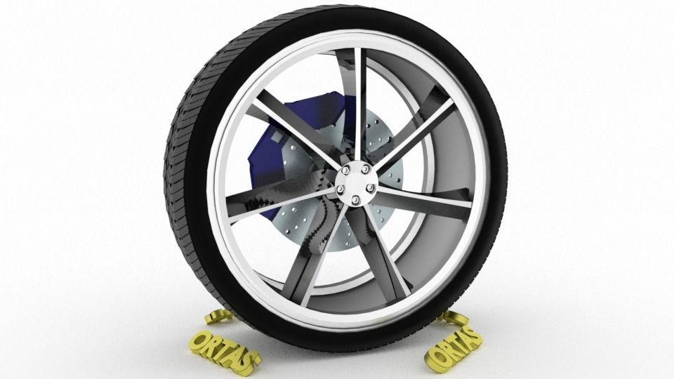 ORTAS CAR WHEEL RIM 131-132-133-134-135 GAME READY WHEEL 3D Model Collection_39