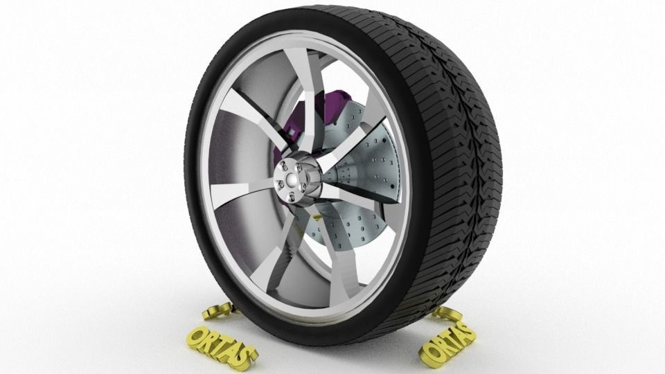 ORTAS CAR WHEEL RIM 131-132-133-134-135 GAME READY WHEEL 3D Model Collection_12