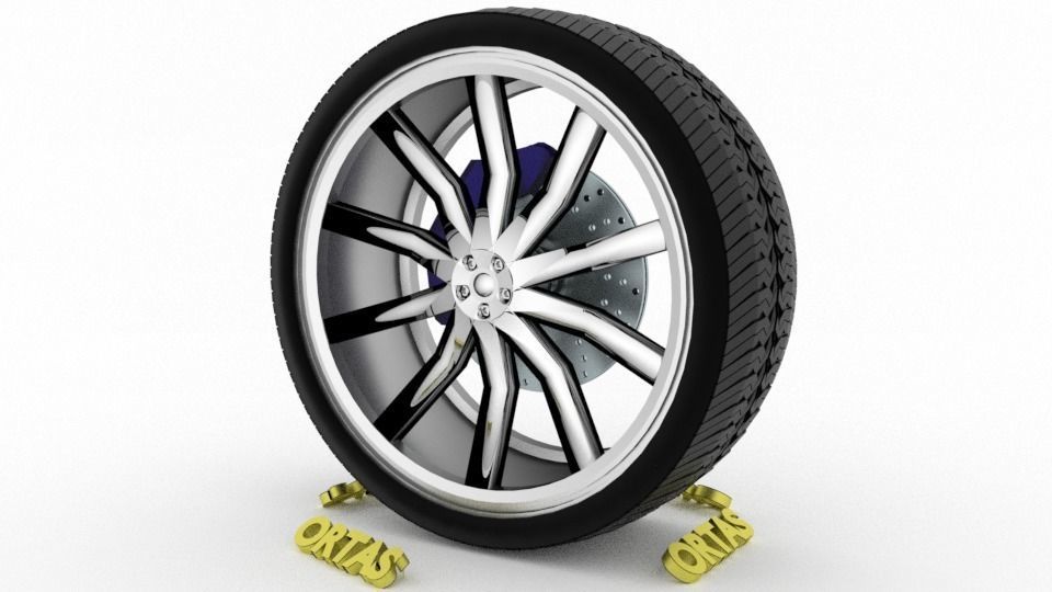 ORTAS CAR WHEEL RIM 131-132-133-134-135 GAME READY WHEEL 3D Model Collection_51
