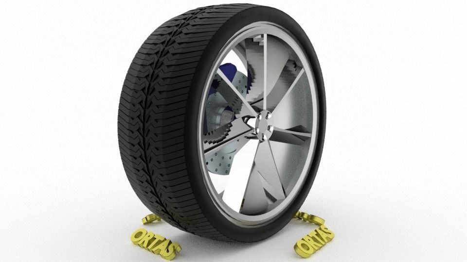 ORTAS CAR WHEEL RIM 131-132-133-134-135 GAME READY WHEEL 3D Model Collection_36