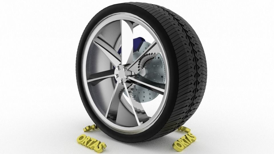 ORTAS CAR WHEEL RIM 131-132-133-134-135 GAME READY WHEEL 3D Model Collection_44