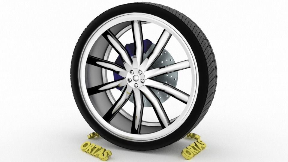ORTAS CAR WHEEL RIM 131-132-133-134-135 GAME READY WHEEL 3D Model Collection_50
