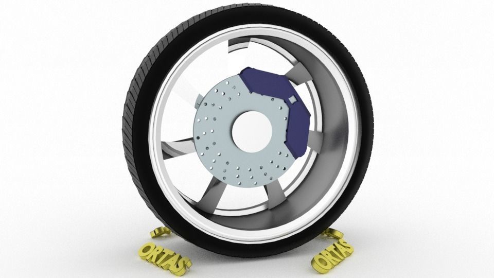 ORTAS CAR WHEEL RIM 131-132-133-134-135 GAME READY WHEEL 3D Model Collection_42