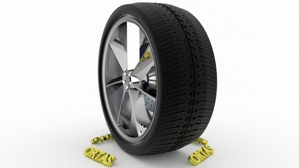 ORTAS CAR WHEEL RIM 131-132-133-134-135 GAME READY WHEEL 3D Model Collection_43