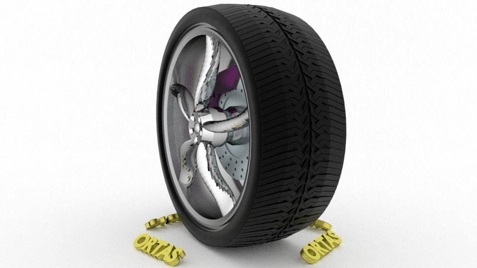 ORTAS CAR WHEEL RIM 131-132-133-134-135 GAME READY WHEEL 3D Model Collection_34