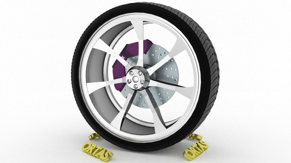 ORTAS CAR WHEEL RIM 131-132-133-134-135 GAME READY WHEEL 3D Model Collection_10