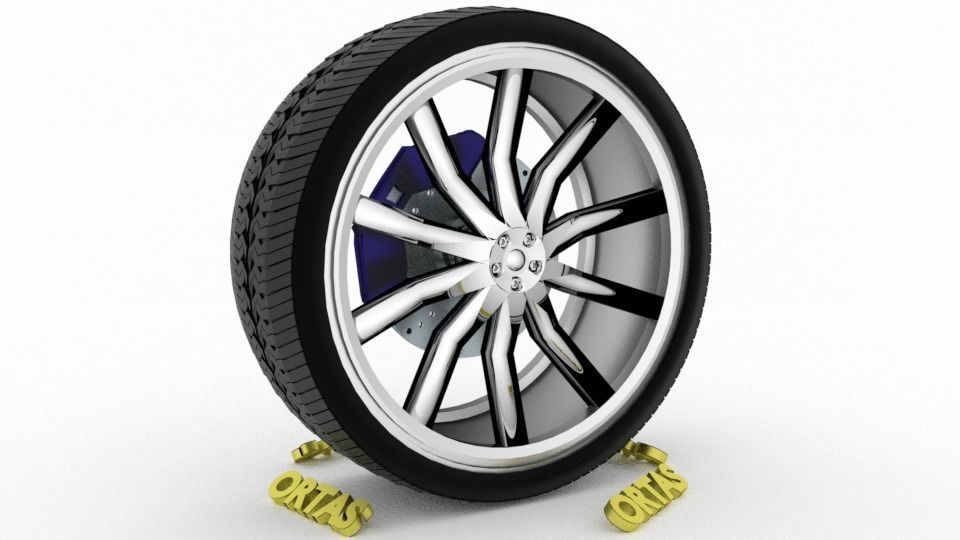 ORTAS CAR WHEEL RIM 131-132-133-134-135 GAME READY WHEEL 3D Model Collection_48