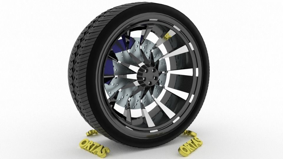 ORTAS CAR WHEEL RIM 131-132-133-134-135 GAME READY WHEEL 3D Model Collection_18