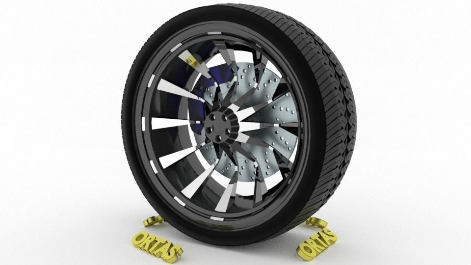ORTAS CAR WHEEL RIM 131-132-133-134-135 GAME READY WHEEL 3D Model Collection_21