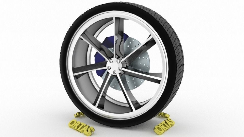 ORTAS CAR WHEEL RIM 131-132-133-134-135 GAME READY WHEEL 3D Model Collection_40