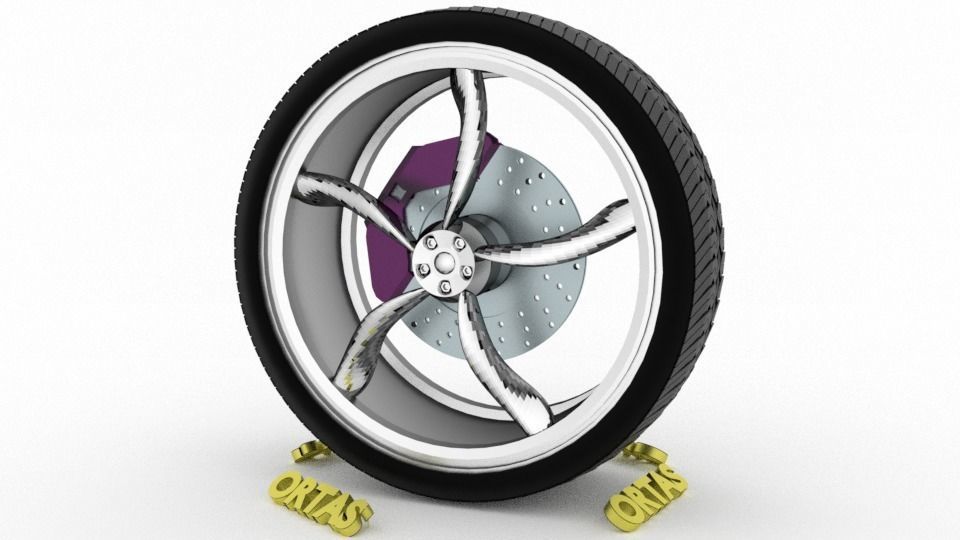 ORTAS CAR WHEEL RIM 131-132-133-134-135 GAME READY WHEEL 3D Model Collection_30