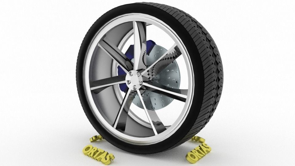 ORTAS CAR WHEEL RIM 131-132-133-134-135 GAME READY WHEEL 3D Model Collection_41