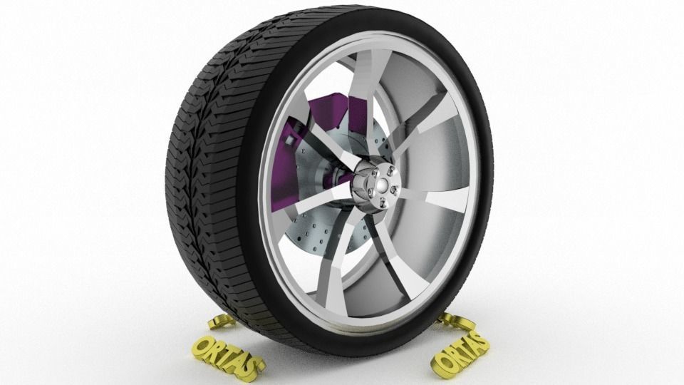 ORTAS CAR WHEEL RIM 131-132-133-134-135 GAME READY WHEEL 3D Model Collection_8