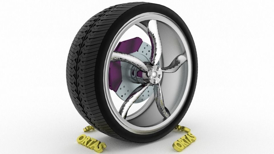 ORTAS CAR WHEEL RIM 131-132-133-134-135 GAME READY WHEEL 3D Model Collection_27