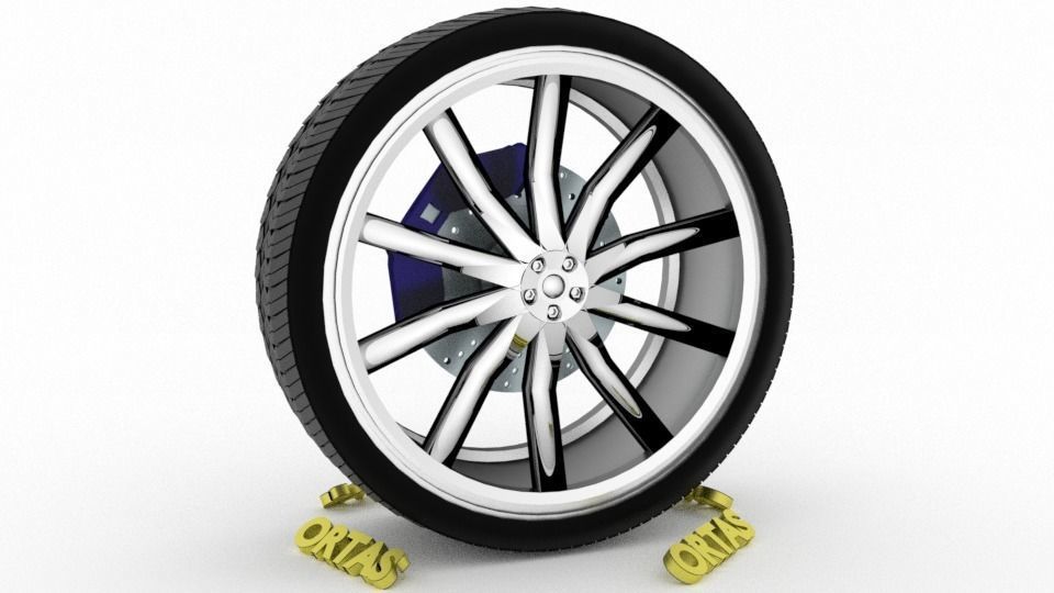ORTAS CAR WHEEL RIM 131-132-133-134-135 GAME READY WHEEL 3D Model Collection_49