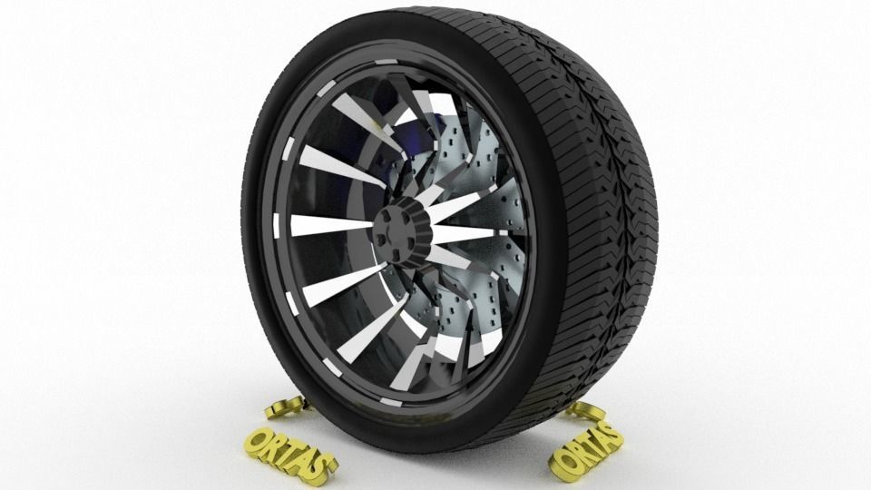 ORTAS CAR WHEEL RIM 131-132-133-134-135 GAME READY WHEEL 3D Model Collection_22