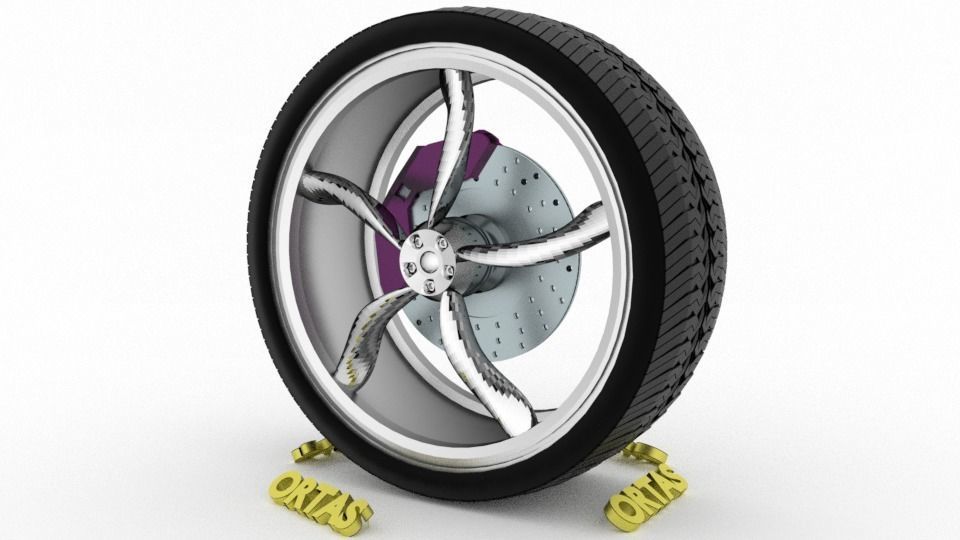 ORTAS CAR WHEEL RIM 131-132-133-134-135 GAME READY WHEEL 3D Model Collection_32