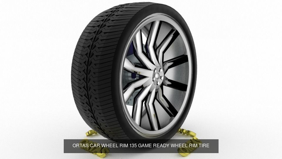 ORTAS CAR WHEEL RIM 131-132-133-134-135 GAME READY WHEEL 3D Model Collection_1