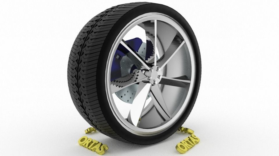 ORTAS CAR WHEEL RIM 131-132-133-134-135 GAME READY WHEEL 3D Model Collection_38